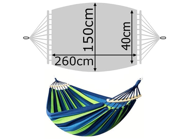 XXL Hammock with Pillow / Hammock - 260x150 cm 1800