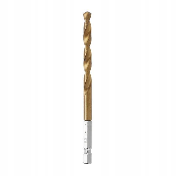 Titanium Drill Bit Set Compatible with Metal Rosfix – 13 HSS Drills 1.5–6.5 mm | Hex Shank, 130° Point Angle | Compatible with Steel, Cast Iron, Plastic
