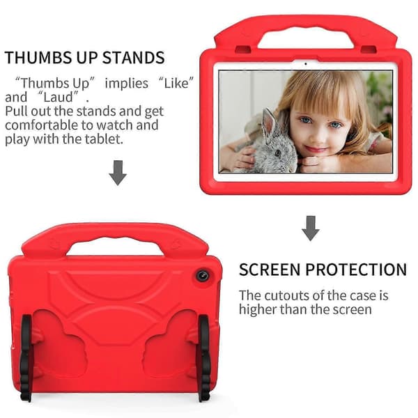 EVA surfplattefodral för Lenovo Tab M10 (3:e generationen) TB-328 Red