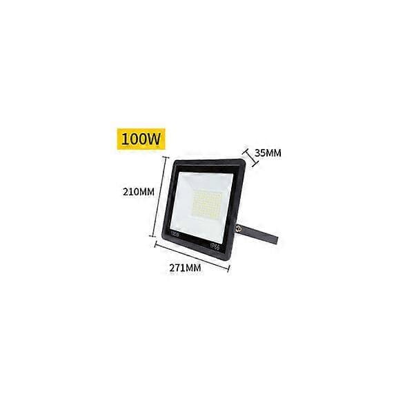 LED flomlys IP66 120° vinkel 100W 6500K dagslyshvit stadion utendørslys