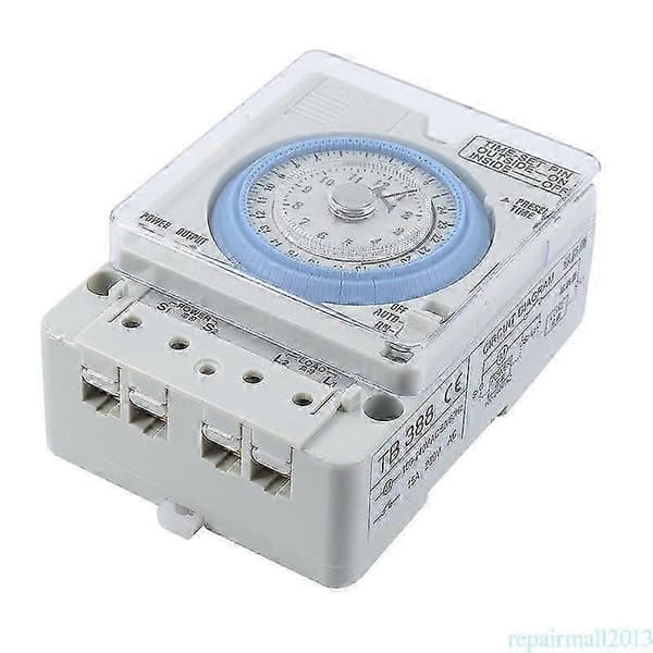 TB-388 Rektangulær Afbryder Timer, Intet Batteri Krævet, 15 minutter / 96 gange white