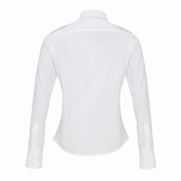 Premier Dam/Dam långärmad pilotskjorta 20 Vit White 20 UK