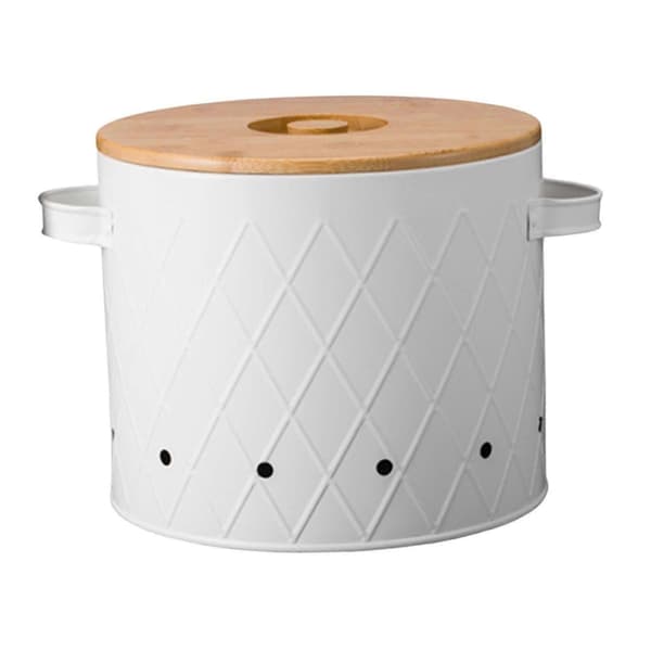 Potato Bin Food Storage Container with Lid Vegetable Storage Box Kitchen Storage Jar for Pantry Countertop - Perfec White Large