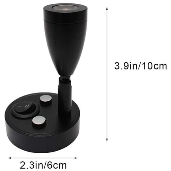 2 stk 12V LED Spot Læselampe Sengelampe Væglampe Justerbar Afbryder Autocamper Campingvogn Van Interiørbelysning til Båd Autocamper Van (Sort, Kort)
