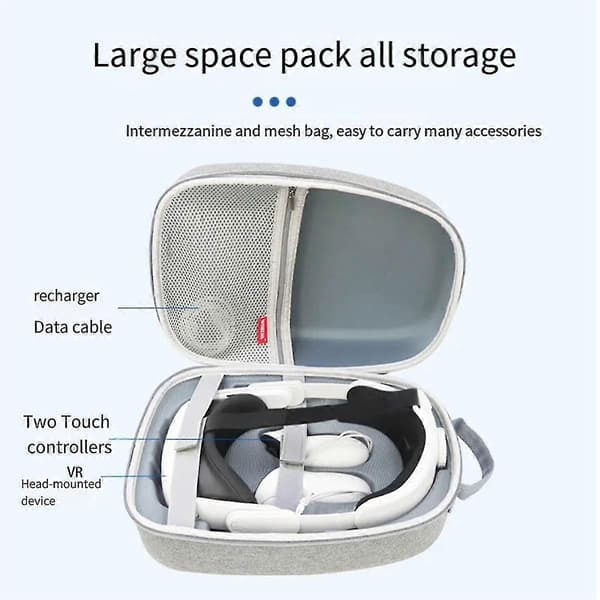Hård EVA-opbevaringstaske til Meta Quest3 VR-headset-etui til Meta Quest3-opbevaringsboks VR-beskyttelseshylde