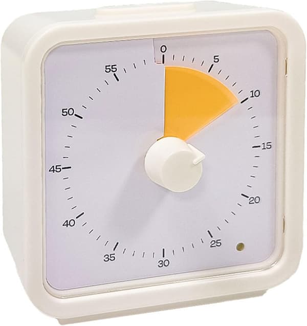 Visuell Timer 60 Minutter for Barn, Læring, Klasserom og Møter - Justerbart Volum med Magnet Yellow