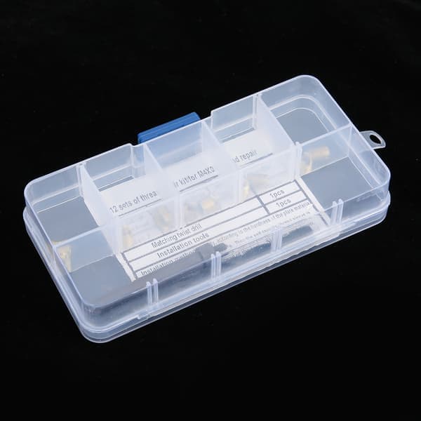 [13]12pcs M4x0.7 Thread Repair Kit Self-Tapping Thread Insert Thread Drill Bit Installation Tool