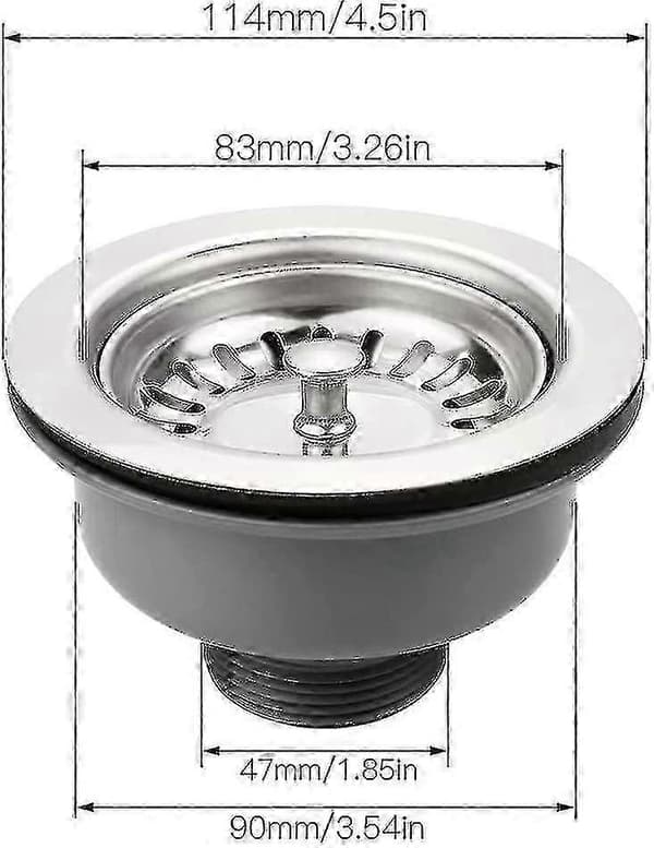 Holdbar køkkenvask tilbehør 114mm stål kurvsi