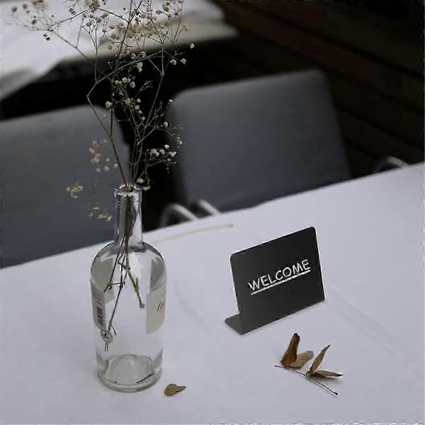 20 stk. bordskilt Matbrett Bufféetiketter Meldingstavle Krittbord Display Pris Bordplate Black