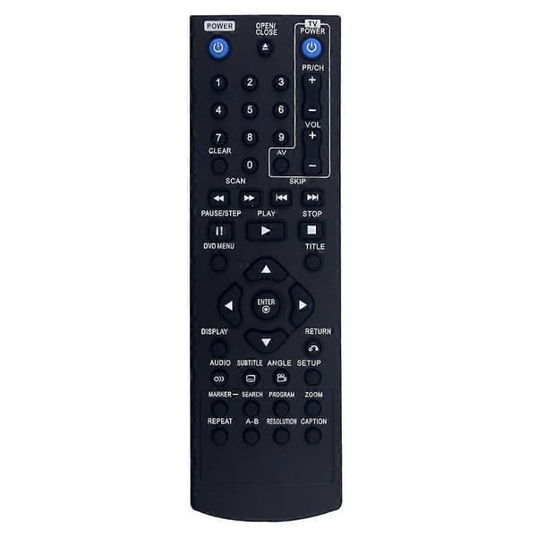 Fjernkontroll COV33662806 Erstatning for LG DVD-spiller DP132H DP132HE DVX691KH DV276-E2M DVX640H DVX690H DVX642H Black
