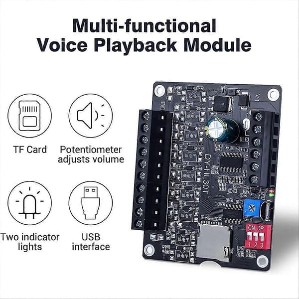 30W MP3 stemmeafspilningsmodul DY-HL30T 9 Trigger musikafspiller A