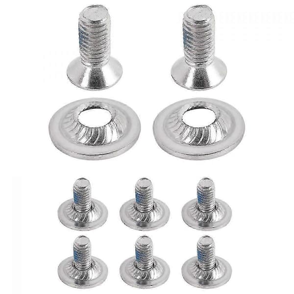 8 stk Snowboardbinding skruesæt med skiver Ski monteringshardware Silver & blue