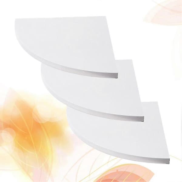 3-Tier Wooden Shelf for Bathroom or Kitchen Organization 3 Pcs White