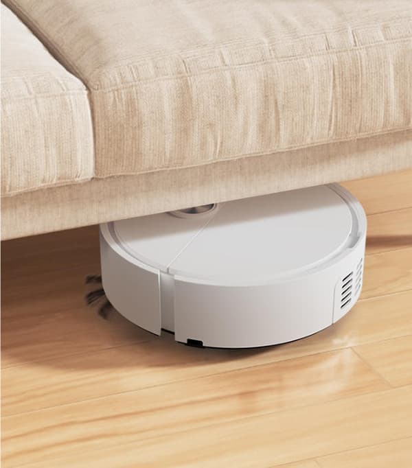 [13]Rechargeable Mini Robot Vacuum Cleaner with Mop, Compact Floor Cleaning Machine White