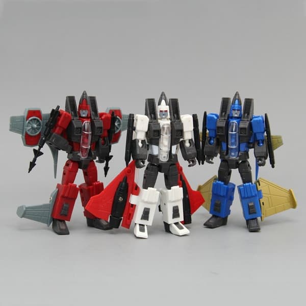 G1 Transformation Robot Toy Set: Starscream, Skywarp, Thundercracker - Small Scale Airplane Figures TS01