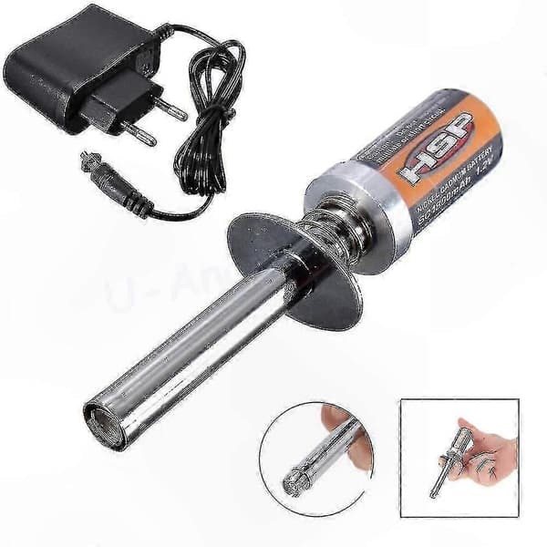 Genopladelig 1,2V Gløderørsstarter Tænder til 1/10 1/8 Gas Nitro RC Motorer