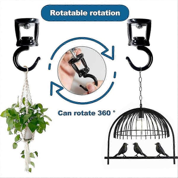 4-pack Ceiling Hooks for Hanging Plants and Bird Feeders