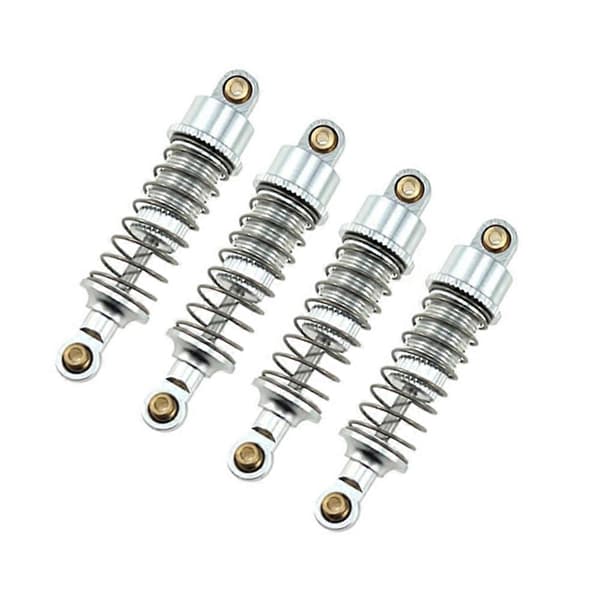 RC Bil Opgradering Justerbar Hydraulisk Støddæmper Sæt til MJX 1/18 H18P RC Bil Tilbehør Sølv Silver