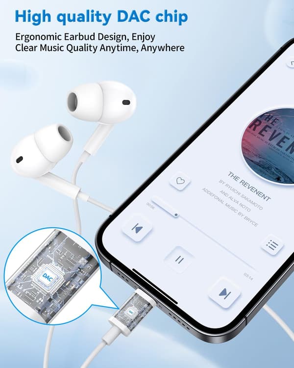 2-pack USB-C Headphones iPhone 16/15/Plus/Pro/Pro Max, Wired HiFi Stereo In-Ear Earbuds Microphone Volume Control, Compatible iPad Pro, Pixel 7 6 deidgdsgg 20