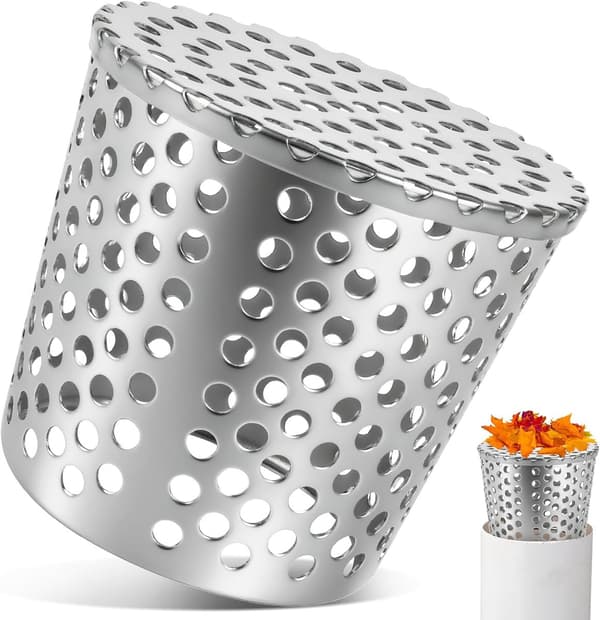 [13]Stainless Steel Gutter Guard – Leaf Preventing Filter, for 90-110mm Downpipes, Anti-Clogging