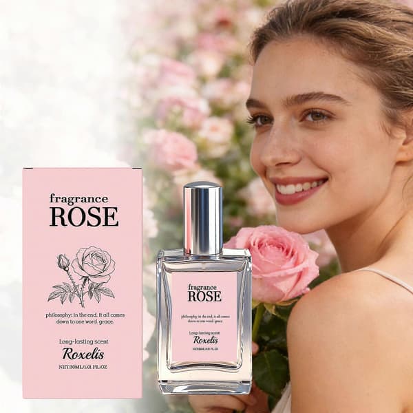 Roxelis Rose Fresh EDT: Unik Långvarig Elegant Doft för Kropp & Hals-JK