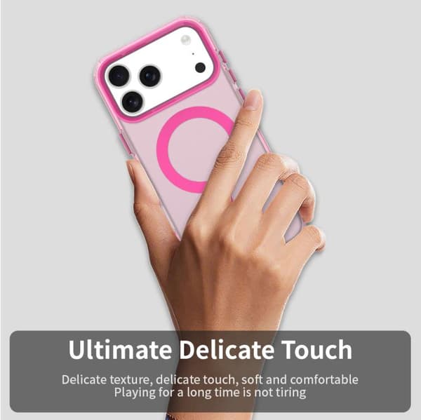 iPhone 17 Pro Max Cover - Candy Magsafe PC Hybrid TPU Röd