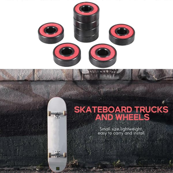 8 st Keramiska Kullager Hög Hastighet Slitstarka för Skate Skateboard Hjul