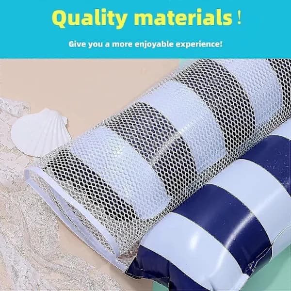 [13]4-pack Inflatable Pool Floats Hammock, Water Hammock Lounger, Versatile Pool Accessories (Saddle, Lounge Chair, Hammock, Drifter) Suitable