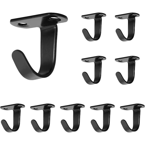 10 stk. rustfri knager - under hylde - loftkrog montering - topmonterede kroge håndklæde - knage - til badeværelse