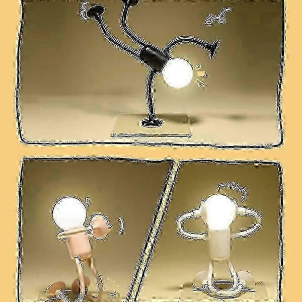 Nattlampe med morsom idrettsutøver i foranderlig form, DIY-formede nattlamper svart
