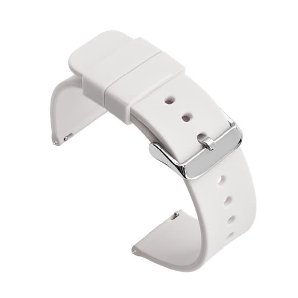 Universal silikone urrem hvid 21 mm hvid White 21 mm