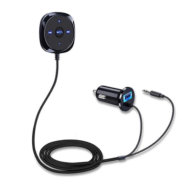 Bluetooth-kompatibel adapter lydmottaker 3,5 mm AUX lydmusikk mottakeradapter for bilstereo med Black