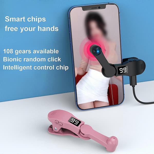 Automatic Clicker Tap Liker For Smartphone Fast Click Mobile Phone Screen Tap Pink