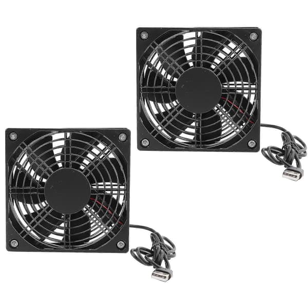 Ultra Stille Kjølevifte 2 stk - 5V USB PC Kjølevifte for Datakabinett