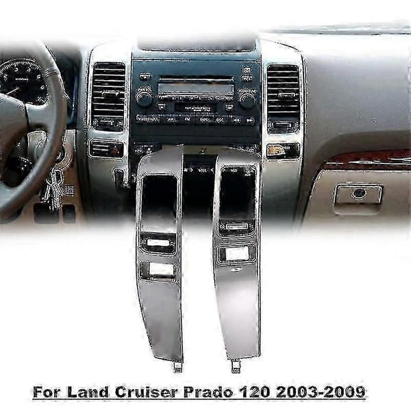 Svart AC Vent Ramme Erstatning for 2003-2009 Prado 120 - 2 stk Sett Inkluderer GX470 Modell
