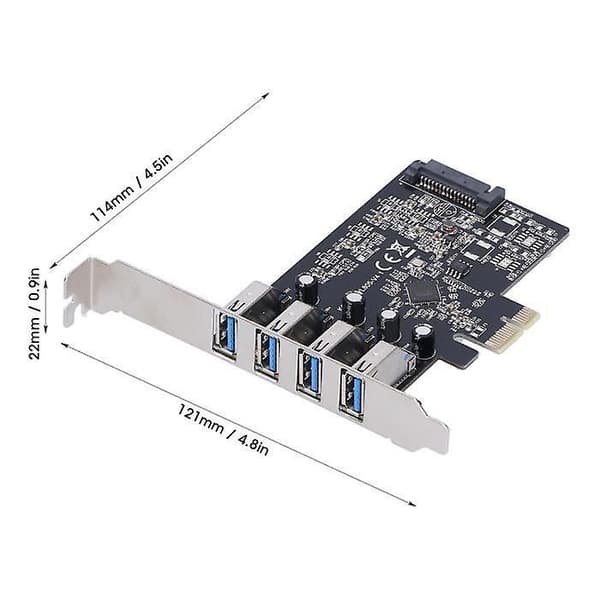 PCIE-USB3.0-sovitinkortti itsenäisellä virtalähteellä, verkon laajennuskortti KC005A YES06