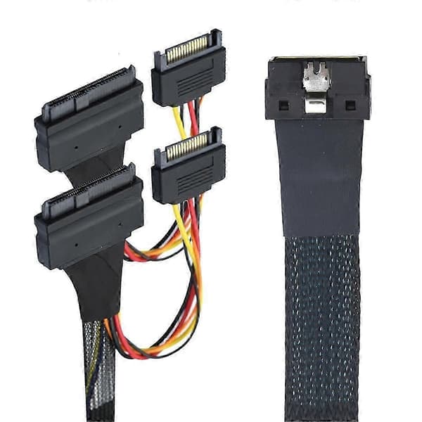 Slimline Lp Lavprofil Sff-8654 8I 74P Til 2X Sff-8639 U.2 Kabel