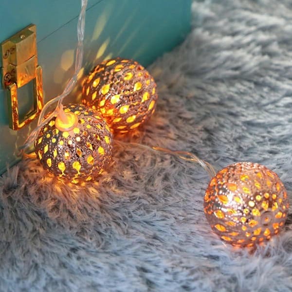 Rose Gold Julepynt Lyskæde - 20 LED 3m Lyskæde