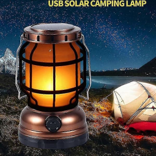 Solar Lanterne Campinglampe (sølv)