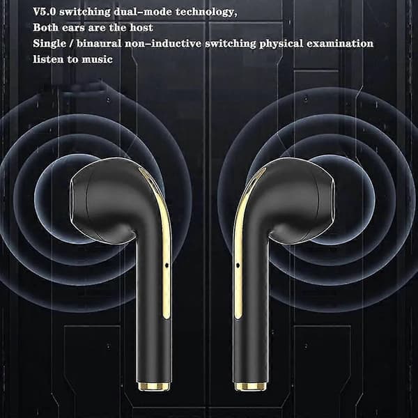 J18 TWS Bluetooth Headphones Waterproof Stereo Music Gaming Wireless Headset [Db] Whi White Style A