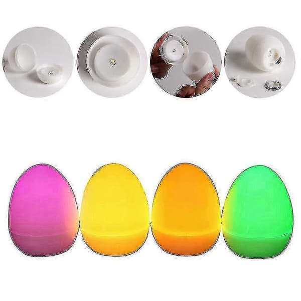 Eggformet LED-nattlys påskeegg-lys dekorasjon for hjem, hage, bar, KTV og spisebord
