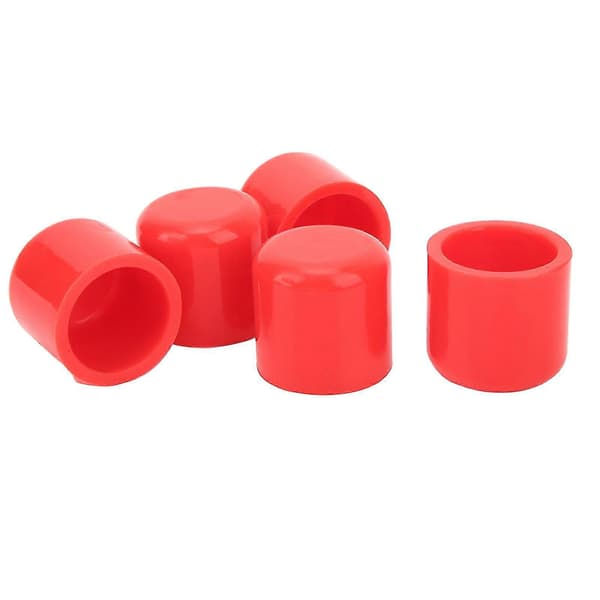 5st Silikon Blindplugg 30mm Flexibel Slitstark Universal Insug Vakuumslangplugg Röd