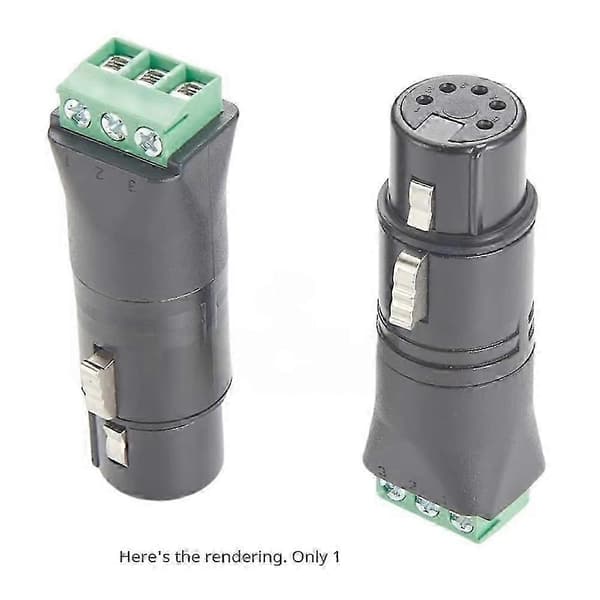 DMX 5-bens XLR hun til 3-bens klemrække til DMX512 lysstyring, scenelydudstyr og LED-dæmpning