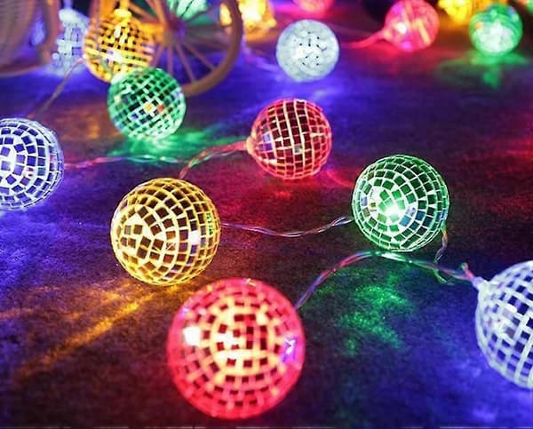 LED-lysslynge USB 3m 20 stk. diskokulelys for innendørs/utendørs dekorasjon