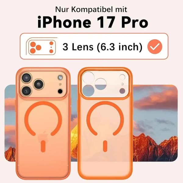 iPhone 17 Pro Deksel – Slankt, MagSafe-kompatibelt & Kamerabeskyttende Design