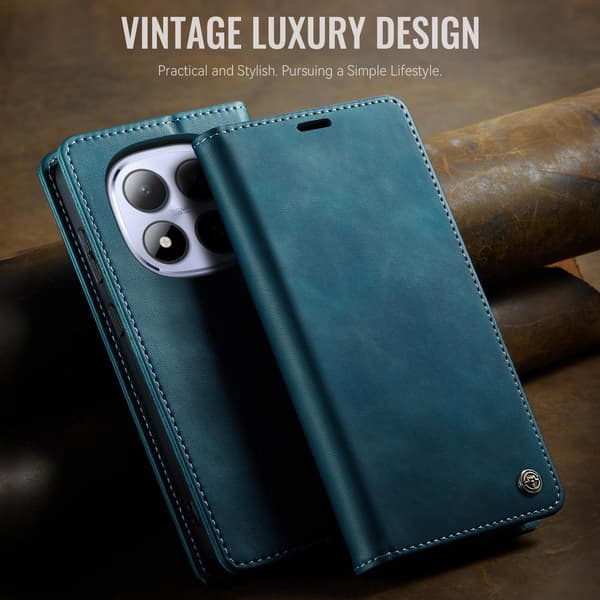 CASEME Plånboksfodral för Xiaomi Redmi Note 15 Pro 5G - Grön Grön green