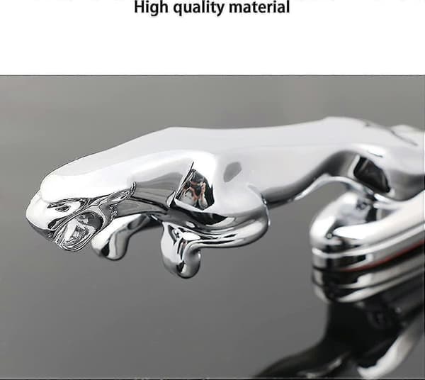 3D Emblem til Jaguar - Bilforside, Hættepynt, Krom Eagle Badge, Biltilbehør