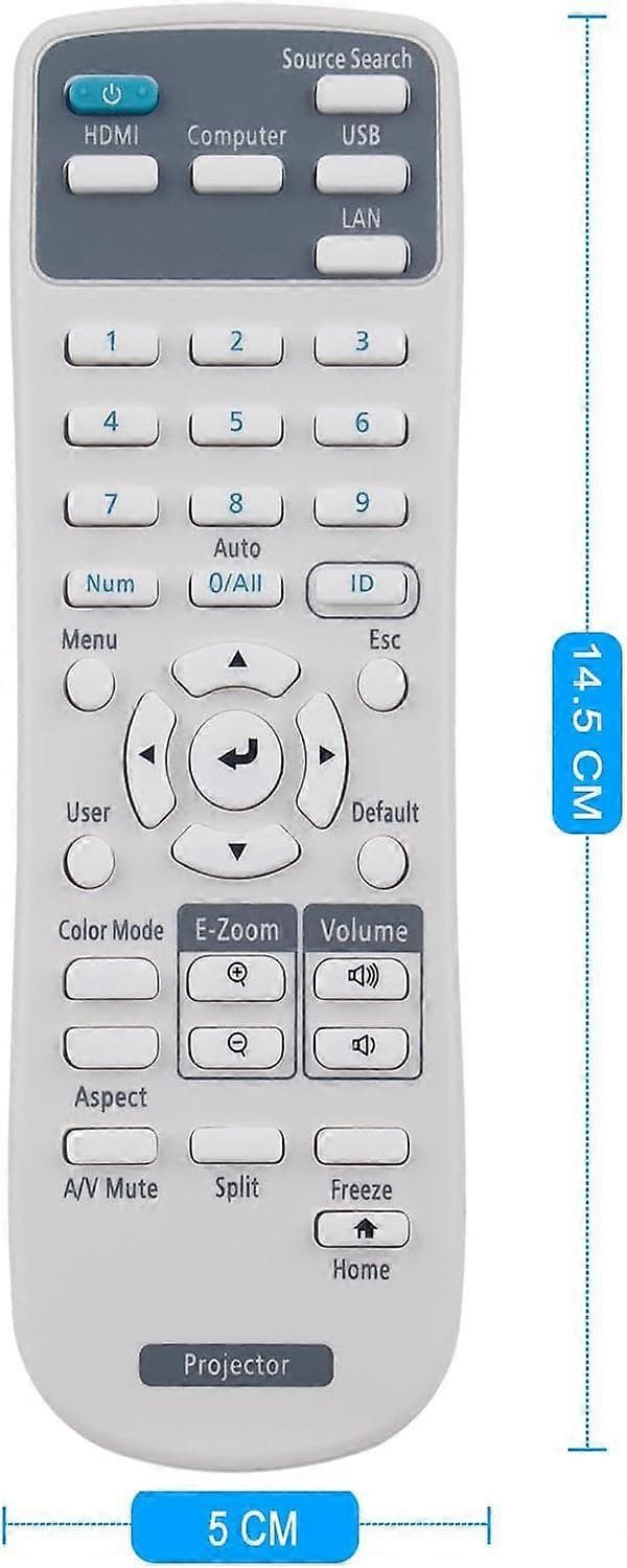 219863500 Erstatningsfjernkontroll passer til Epson-projektor PowerLite E20 119W X49