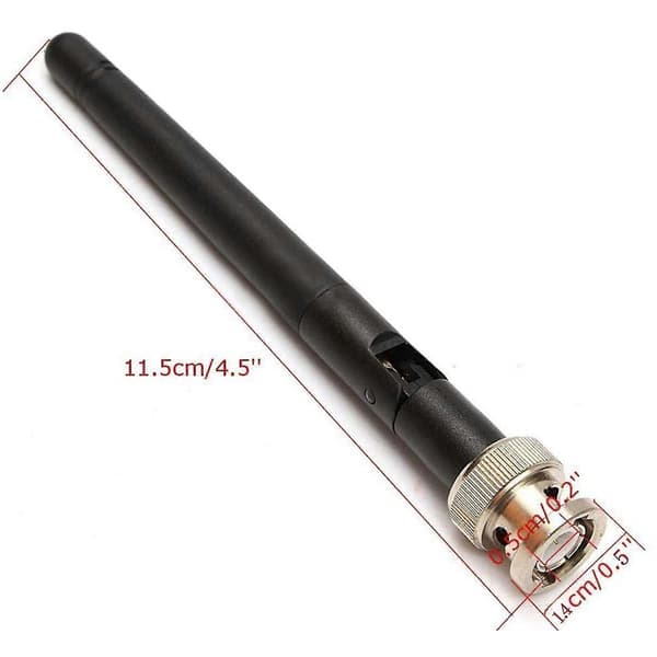 2 UHF-antenner med BNC-stik kompatible med Sennheiser EW100 EW300 EW500 G3 black