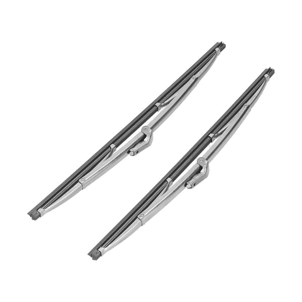 12in/30.48cm Forrude Vinduesviskerblade Rustfrit Stål Poleret Sølv Universal til Bil